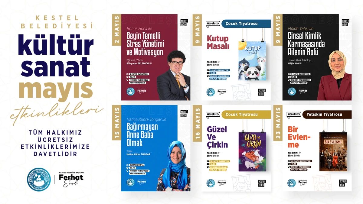 Kestel Belediyesi’nden Mayıs’ta Dolu Dolu Kültür Sanat Programı