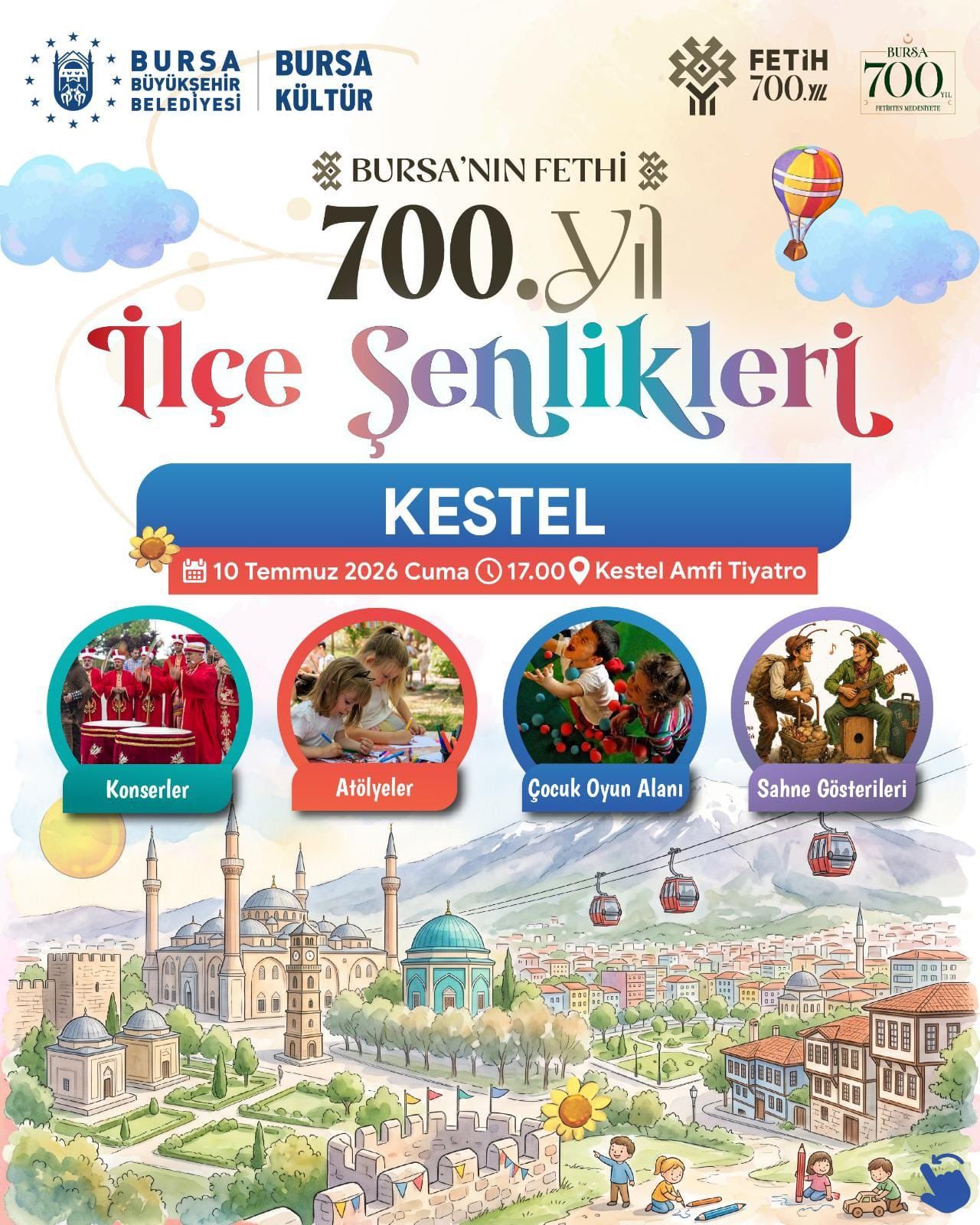 Bursa'nın Fethi'nin 700. yılı coşkusunu  Kestel'imizde hep birlikte yaşamaya hazır mısınız?