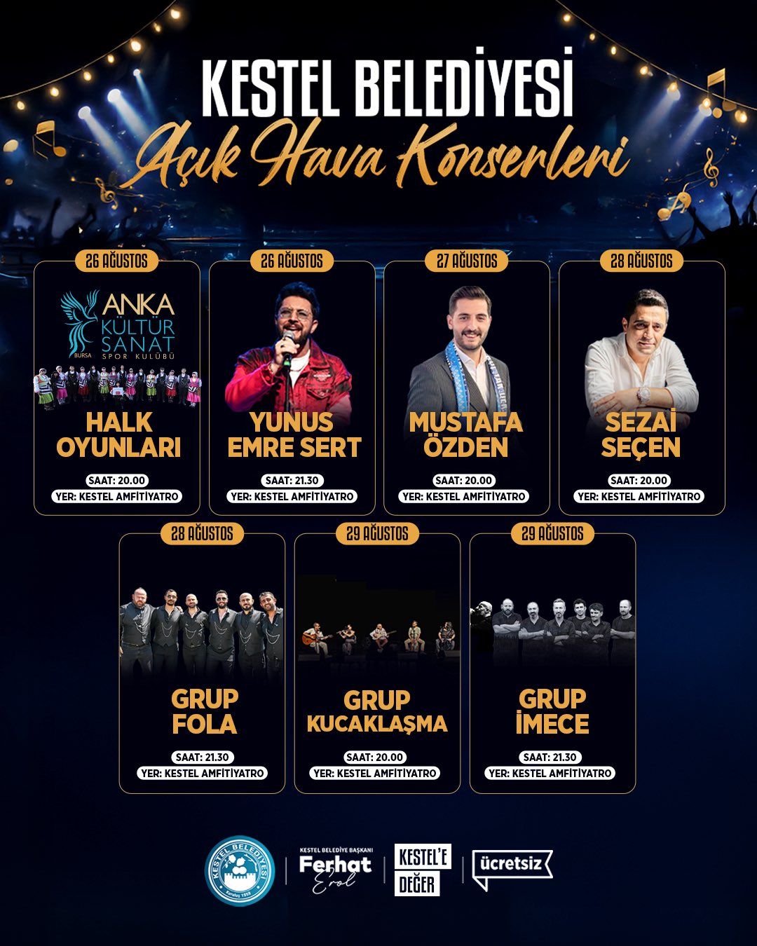 Kestel’de yaz akşamları müzikle daha güzel!