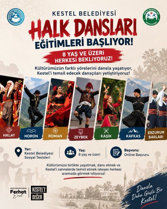 Kültürümüzün renklerini Kestel’de dansla yaşatıyoruz.